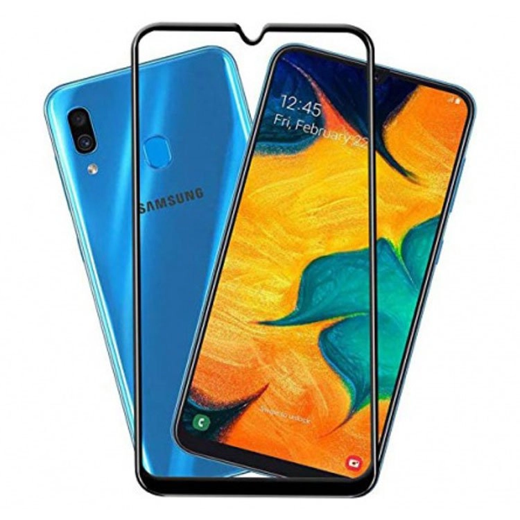 محافظ صفحه نمایش شیشه ای تمام چسب (فول گلس) سامسونگ Galaxy A30