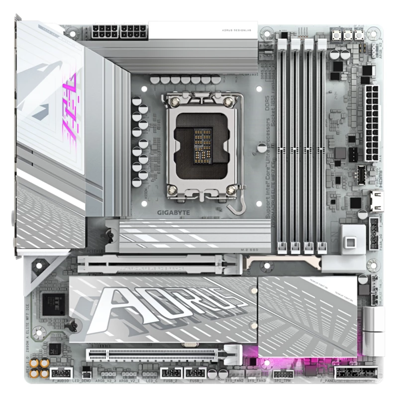 مادربرد گیگابایت مدل Z890M AORUS ELITE WIFI7 ICE-سفید مادربرد گیگابایت مدل Z890M AORUS ELITE WIFI7 ICE-سفید