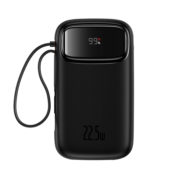 پاوربانک بیسوس مدل 22.5W QPow2 Dual Cable ظرفیت 10000 میلی آمپر ساعت پاوربانک بیسوس مدل 22.5W QPow2 Dual Cable ظرفیت 10000 میلی آمپر ساعت