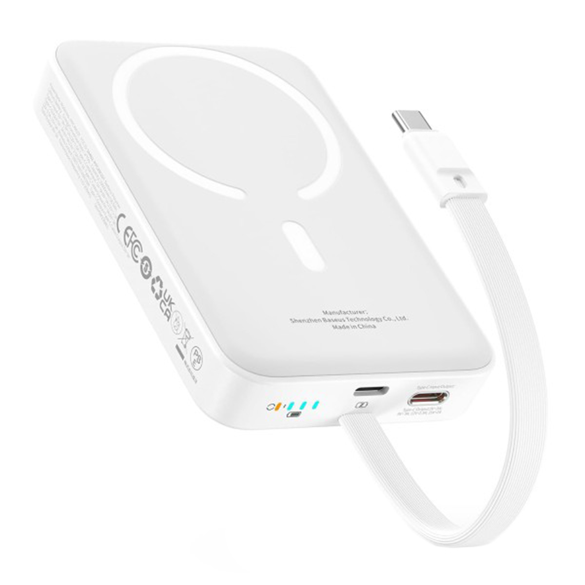 پاوربانک باسئوس مدل Magnetic Mini Wireless P1002210B223 ظرفیت 10000 میلی آمپر ساعت توان 30 وات پاوربانک باسئوس مدل Magnetic Mini Wireless P1002210B223 ظرفیت 10000 میلی آمپر ساعت توان 30 وات