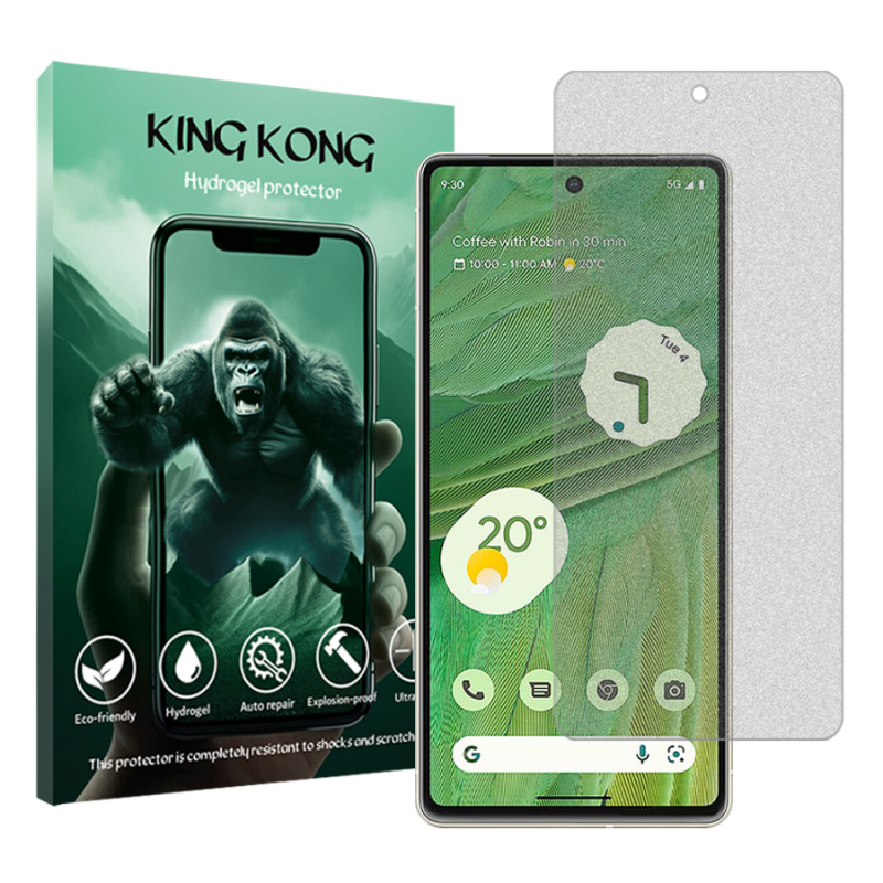 محافظ صفحه نمایش مات کینگ کونگ مدل Tough مناسب برای گوشی موبایل گوگل Pixel 7 محافظ صفحه نمایش مات کینگ کونگ مدل Tough مناسب برای گوشی موبایل گوگل Pixel 7