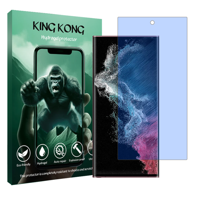 محافظ صفحه نمایش آنتی بلو کینگ کونگ مدل Tough مناسب برای گوشی موبایل سامسونگ Galaxy S22 Ultra 5G محافظ صفحه نمایش آنتی بلو کینگ کونگ مدل Tough مناسب برای گوشی موبایل سامسونگ Galaxy S22 Ultra 5G