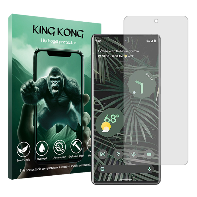 محافظ صفحه نمایش شفاف کینگ کونگ مدل Tough مناسب برای گوشی موبایل گوگل Pixel 6 Pro محافظ صفحه نمایش شفاف کینگ کونگ مدل Tough مناسب برای گوشی موبایل گوگل Pixel 6 Pro