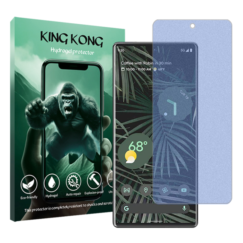محافظ صفحه نمایش مات ضداشعه آبی کینگ کونگ مدل Tough مناسب برای گوشی موبایل گوگل Pixel 6 Pro محافظ صفحه نمایش مات ضداشعه آبی کینگ کونگ مدل Tough مناسب برای گوشی موبایل گوگل Pixel 6 Pro