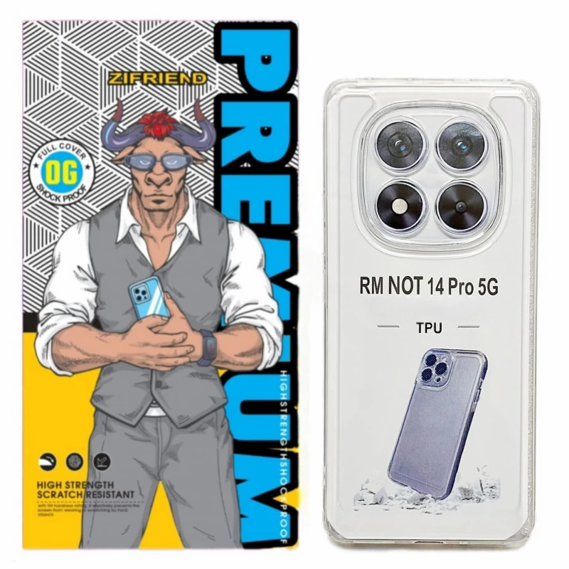 کاور گوشی شیائومی Redmi Note 14 Pro 5G زیفرند مدل ژله ای-بی رنگ شفاف کاور گوشی شیائومی Redmi Note 14 Pro 5G زیفرند مدل ژله ای-بی رنگ شفاف