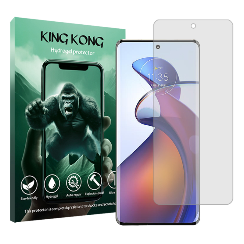 محافظ صفحه نمایش شفاف کینگ کونگ مدل Tough مناسب برای گوشی موبایل موتورولا Edge 30 Fusion محافظ صفحه نمایش شفاف کینگ کونگ مدل Tough مناسب برای گوشی موبایل موتورولا Edge 30 Fusion