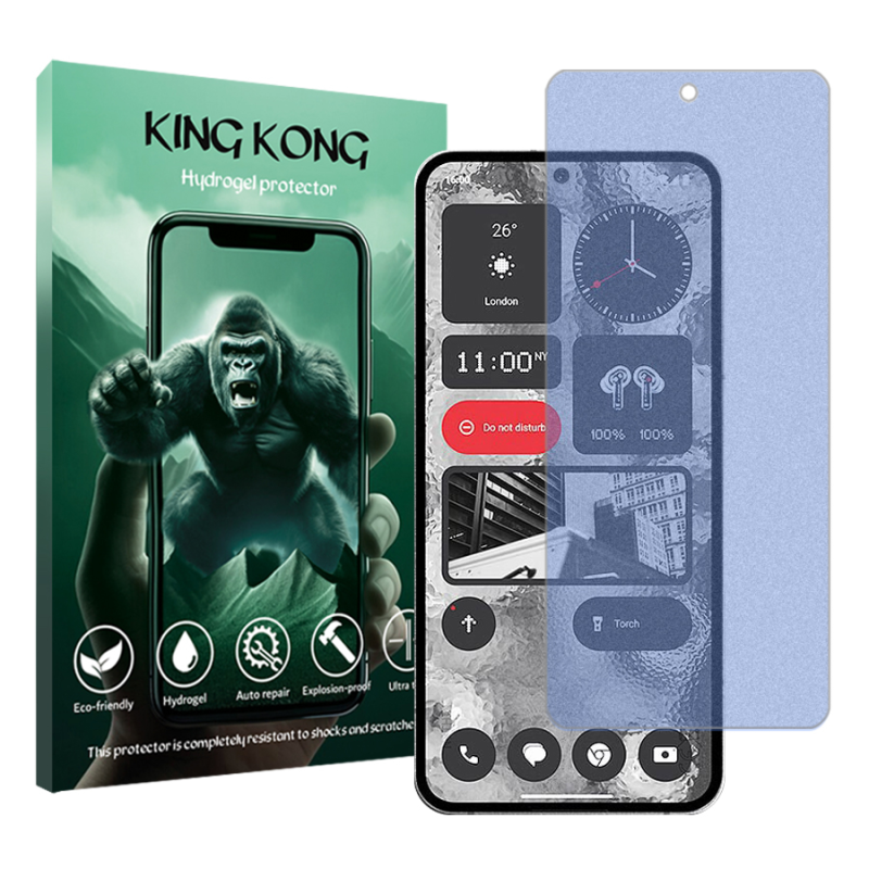 محافظ صفحه نمایش مات آنتی بلو کینگ کونگ مدل Tough مناسب برای گوشی موبایل ناتینگ Phone 2 محافظ صفحه نمایش مات آنتی بلو کینگ کونگ مدل Tough مناسب برای گوشی موبایل ناتینگ Phone 2