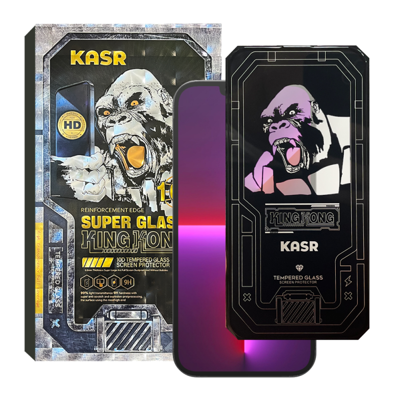محافظ صفحه نمایش کینگ کونگ مدل SUPER GLASS 10D مناسب برای گوشی موبایل اپل iPhone 13 Pro Max محافظ صفحه نمایش کینگ کونگ مدل SUPER GLASS 10D مناسب برای گوشی موبایل اپل iPhone 13 Pro Max