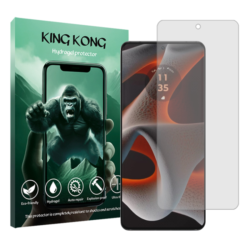 محافظ صفحه نمایش شفاف کینگ کونگ مدل Tough مناسب برای گوشی موبایل موتورولا Edge 50 Pro محافظ صفحه نمایش شفاف کینگ کونگ مدل Tough مناسب برای گوشی موبایل موتورولا Edge 50 Pro