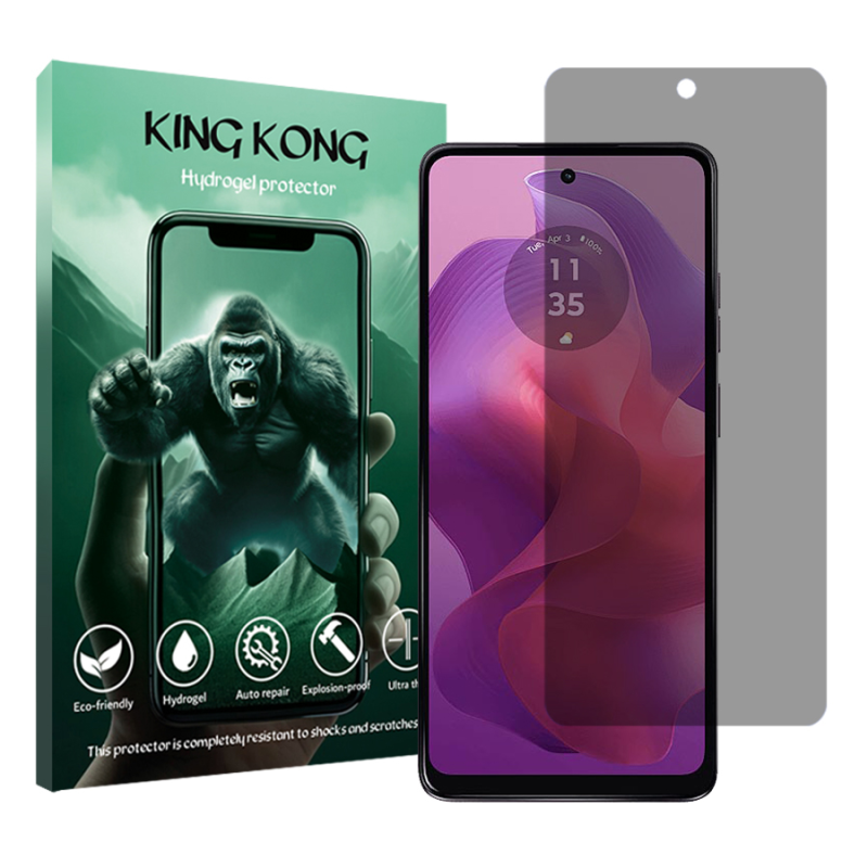 محافظ صفحه نمایش حریم شخصی کینگ کونگ مدل Tough مناسب برای گوشی موبایل موتورولا Moto G24 محافظ صفحه نمایش حریم شخصی کینگ کونگ مدل Tough مناسب برای گوشی موبایل موتورولا Moto G24