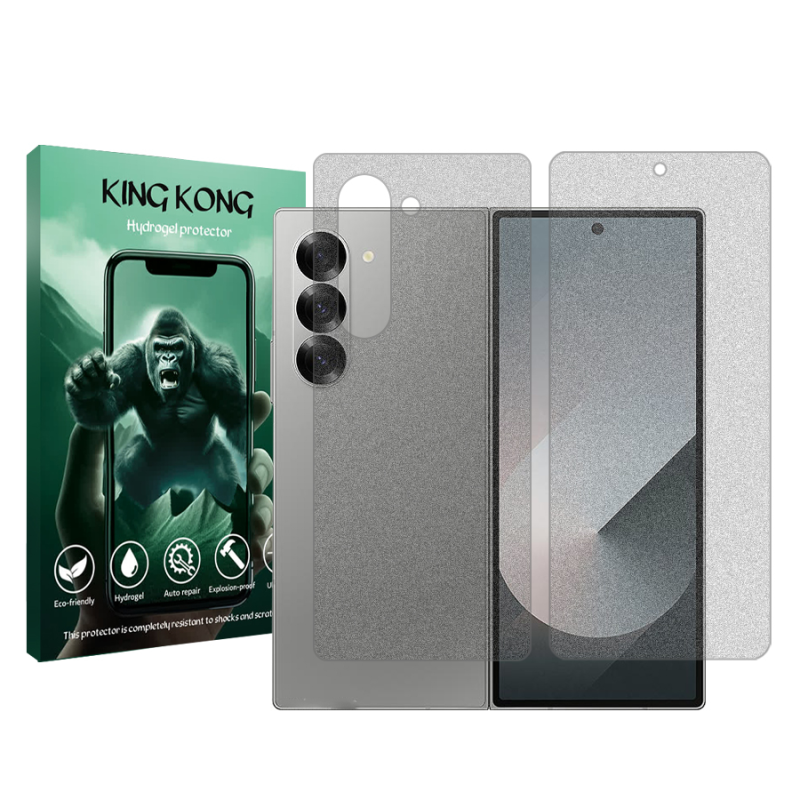محافظ صفحه نمایش مات کینگ کونگ مدل Tough مناسب برای گوشی موبایل سامسونگ Galaxy Z Fold6 به همراه محافظ پشت گوشی محافظ صفحه نمایش مات کینگ کونگ مدل Tough مناسب برای گوشی موبایل سامسونگ Galaxy Z Fold6 به همراه محافظ پشت گوشی