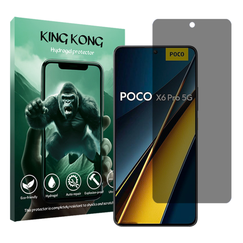 محافظ صفحه نمایش مات کینگ کونگ مدل Tough مناسب برای گوشی موبایل شیائومی Poco X6 Pro محافظ صفحه نمایش مات کینگ کونگ مدل Tough مناسب برای گوشی موبایل شیائومی Poco X6 Pro