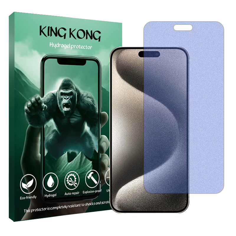 محافظ صفحه نمایش مات ضداشعه آبی کینگ کونگ مدل Tough مناسب برای گوشی موبایل اپل iPhone 15 Pro Max محافظ صفحه نمایش مات ضداشعه آبی کینگ کونگ مدل Tough مناسب برای گوشی موبایل اپل iPhone 15 Pro Max
