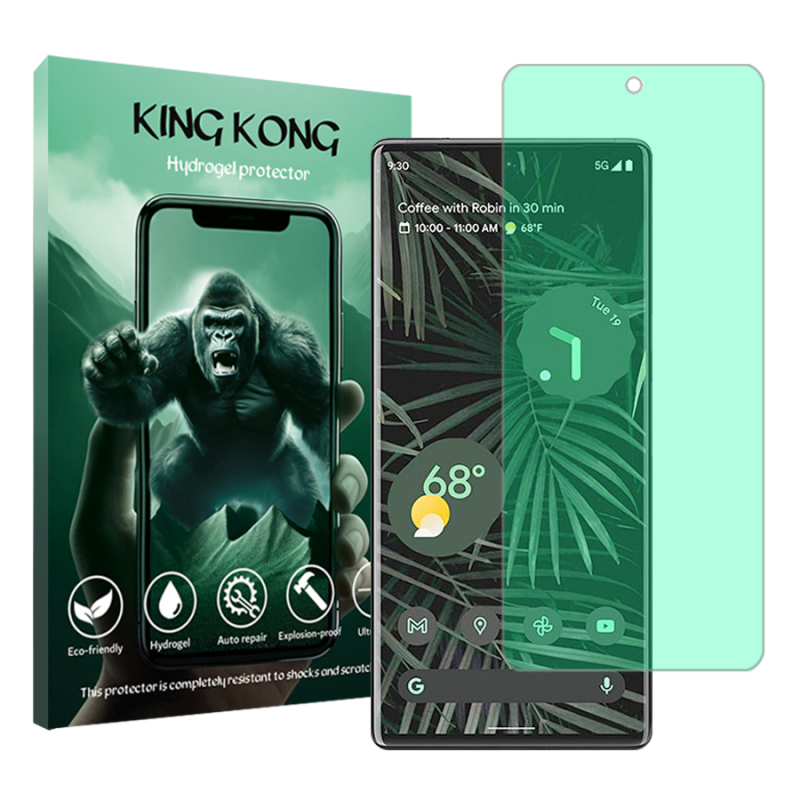 محافظ صفحه نمایش گرین لایت کینگ کونگ مدل Tough مناسب برای گوشی موبایل گوگل Pixel 6 Pro محافظ صفحه نمایش گرین لایت کینگ کونگ مدل Tough مناسب برای گوشی موبایل گوگل Pixel 6 Pro