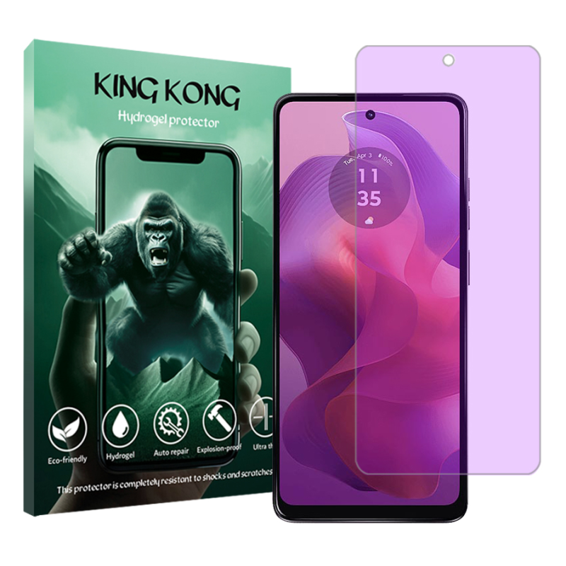 محافظ صفحه نمایش ضداشعه بنفش کینگ کونگ مدل Tough مناسب برای گوشی موبایل موتورولا Moto G24 محافظ صفحه نمایش ضداشعه بنفش کینگ کونگ مدل Tough مناسب برای گوشی موبایل موتورولا Moto G24