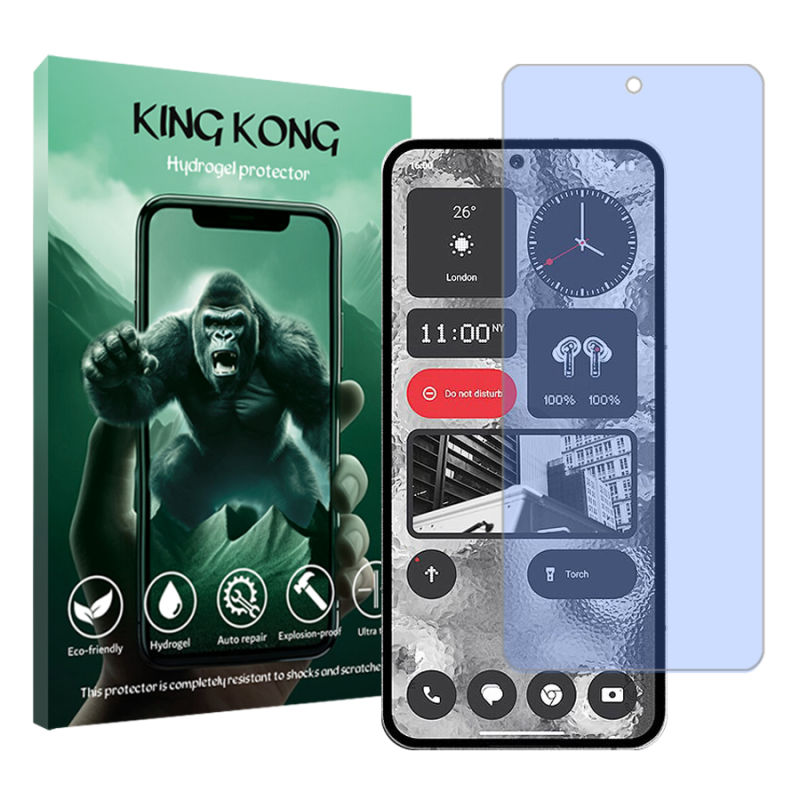 محافظ صفحه نمایش آنتی بلو کینگ کونگ مدل Tough مناسب برای گوشی موبایل ناتینگ Phone 2 محافظ صفحه نمایش آنتی بلو کینگ کونگ مدل Tough مناسب برای گوشی موبایل ناتینگ Phone 2