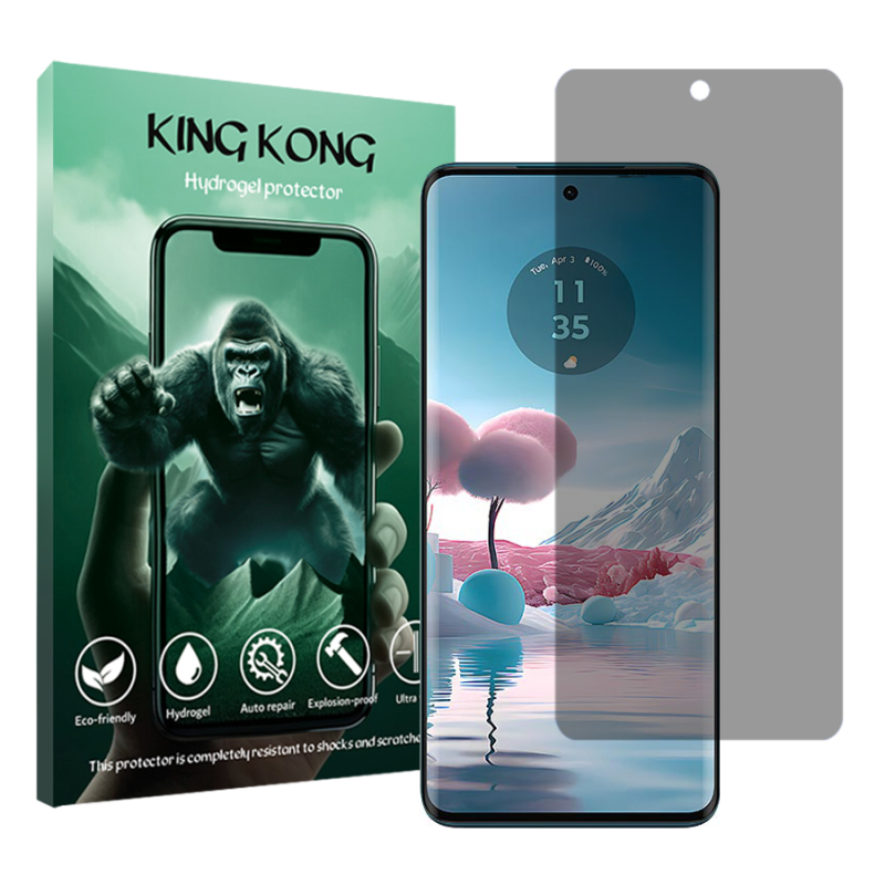 محافظ صفحه نمایش حریم شخصی کینگ کونگ مدل Tough مناسب برای گوشی موبایل موتورولا Edge 40 Neo محافظ صفحه نمایش حریم شخصی کینگ کونگ مدل Tough مناسب برای گوشی موبایل موتورولا Edge 40 Neo