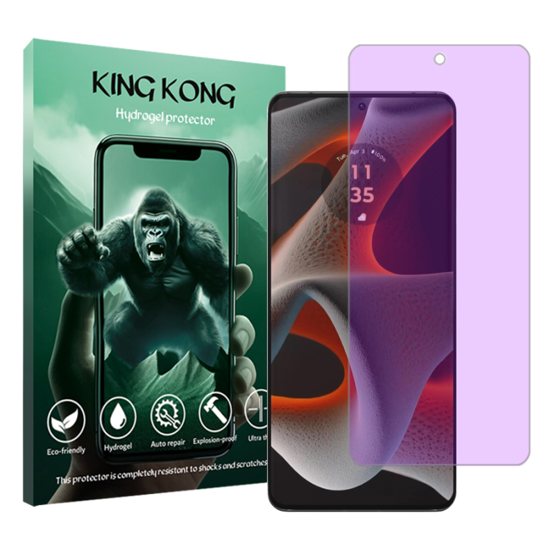 محافظ صفحه نمایش آنتی پرپل کینگ کونگ مدل Tough مناسب برای گوشی موبایل موتورولا Edge 50 Pro محافظ صفحه نمایش آنتی پرپل کینگ کونگ مدل Tough مناسب برای گوشی موبایل موتورولا Edge 50 Pro