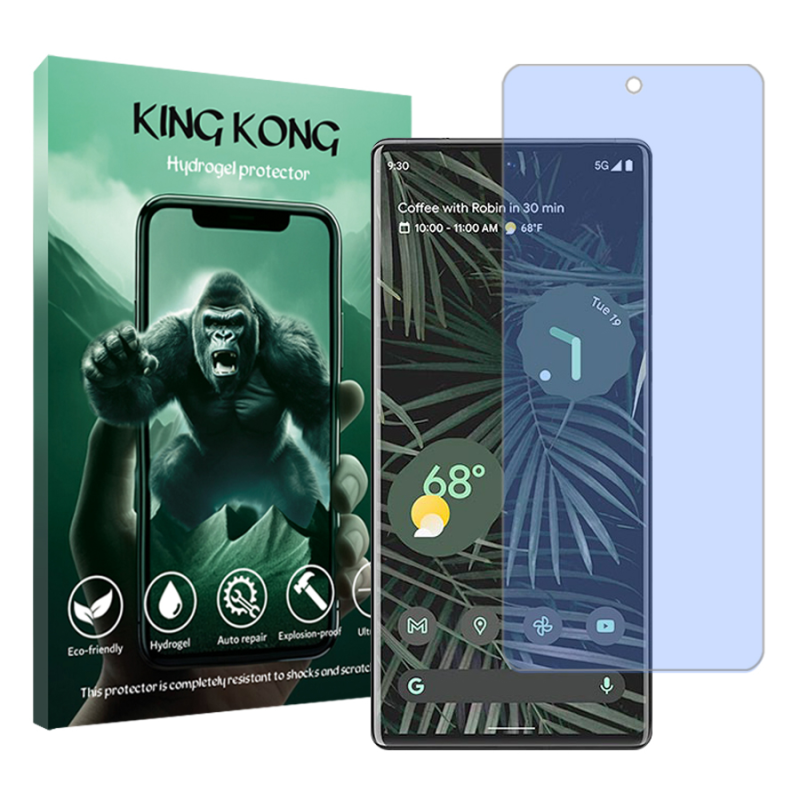 محافظ صفحه نمایش آنتی بلو کینگ کونگ مدل Tough مناسب برای گوشی موبایل گوگل Pixel 6 Pro محافظ صفحه نمایش آنتی بلو کینگ کونگ مدل Tough مناسب برای گوشی موبایل گوگل Pixel 6 Pro