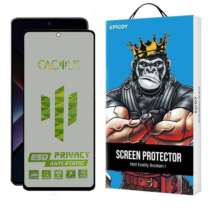 محافظ صفحه نمایش حریم شخصی گوشی پوکو Poco X7 Pro اپیکوی مدل Cactus-ESD-Privacy محافظ صفحه نمایش حریم شخصی گوشی پوکو Poco X7 Pro اپیکوی مدل Cactus-ESD-Privacy