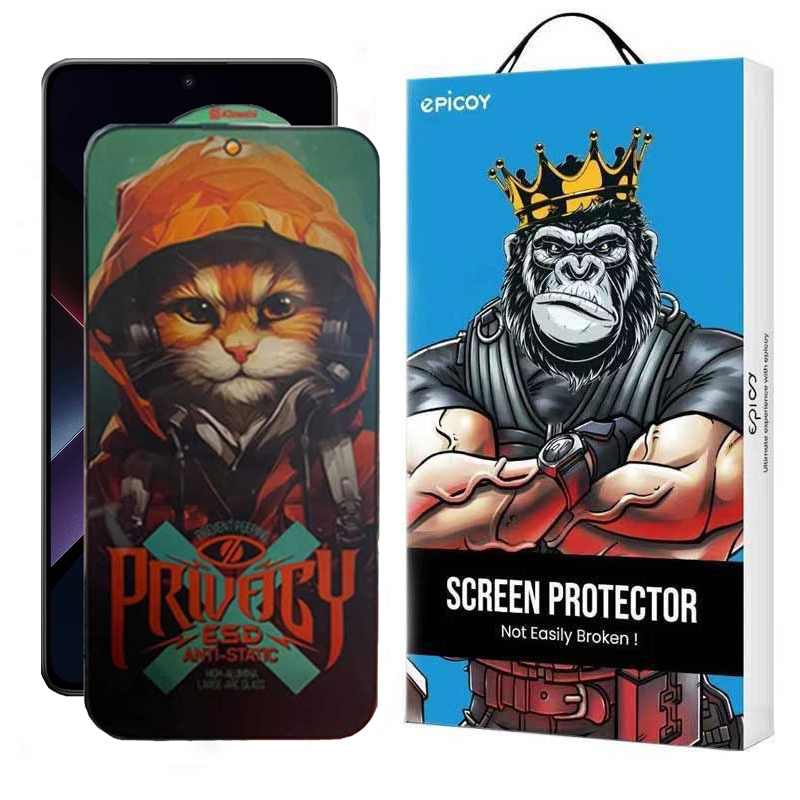 محافظ صفحه نمایش حریم شخصی گوشی پوکو Poco X6 Pro اپیکوی مدل Privacy Hoodie Cat محافظ صفحه نمایش حریم شخصی گوشی پوکو Poco X6 Pro اپیکوی مدل Privacy Hoodie Cat