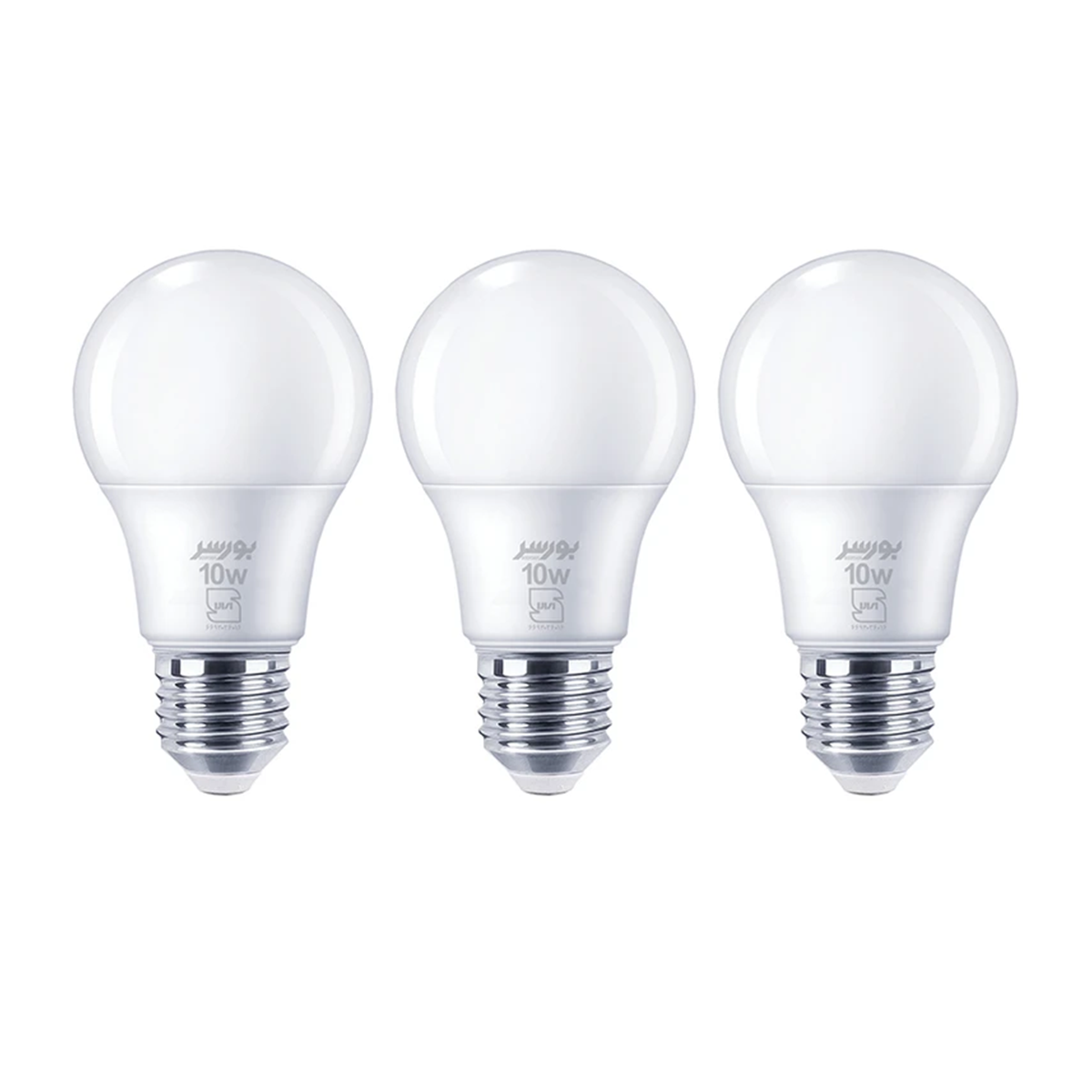لامپ LED حبابی 10 وات بورسر مدل A60 پایه E27 پک 3 عدد لامپ LED حبابی 10 وات بورسر مدل A60 پایه E27 پک 3 عدد