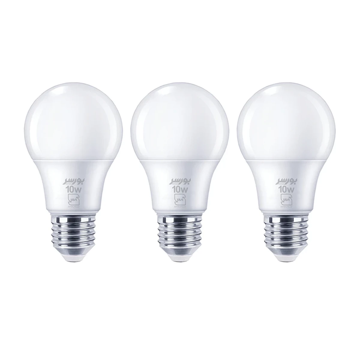 لامپ LED حبابی 10 وات بورسر مدل A60 پایه E27 پک 3 عدد-آفتابی