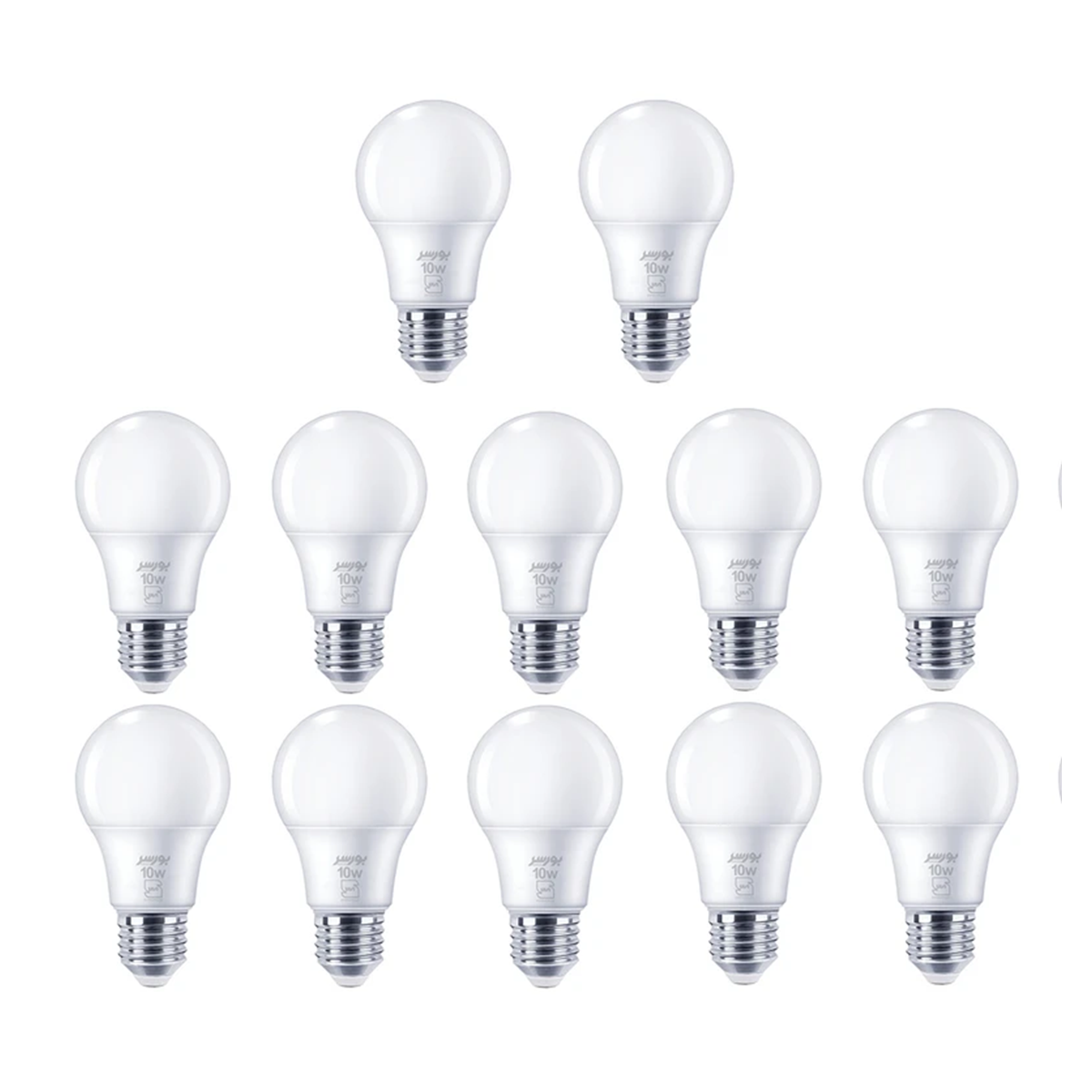 لامپ LED حبابی 10 وات بورسر مدل A60 پایه E27 پک 10 عدد لامپ LED حبابی 10 وات بورسر مدل A60 پایه E27 پک 10 عدد