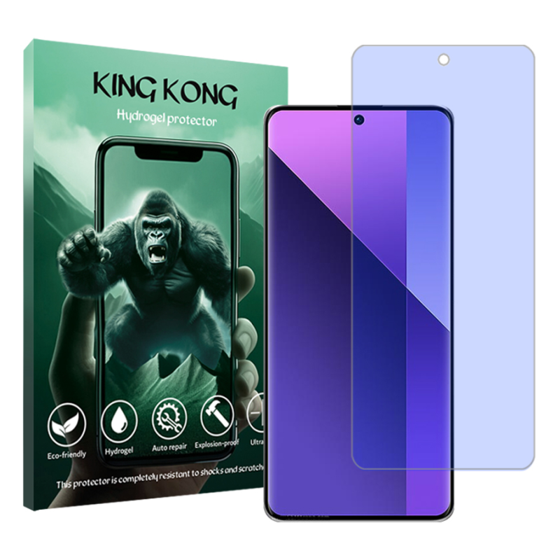 محافظ صفحه نمایش ضداشعه آبی کینگ کونگ مدل Tough مناسب برای گوشی موبایل شیائومی Redmi Note 13 Pro Plus 