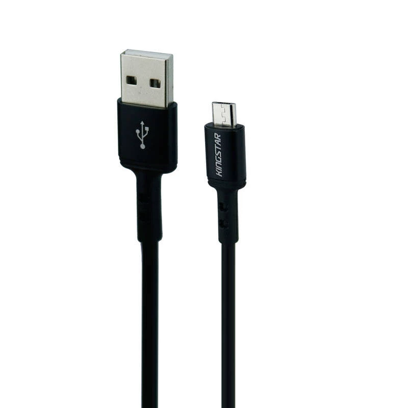 کابل MicroUSB کینگ استار مدل k72A طول 1.1 متر-آبی سفید