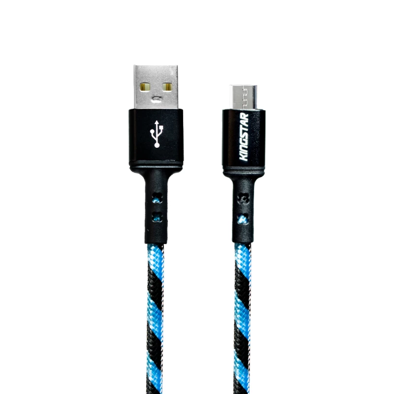 کابل MicroUSB کینگ استار مدل K120A طول 1.1 متر-آبی