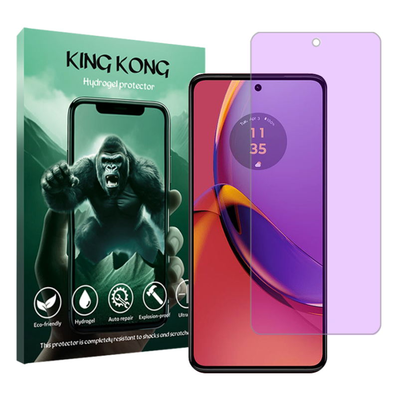 محافظ صفحه نمایش ضداشعه بنفش کینگ کونگ مدل Tough مناسب برای گوشی موبایل موتورولا Moto G84 محافظ صفحه نمایش ضداشعه بنفش کینگ کونگ مدل Tough مناسب برای گوشی موبایل موتورولا Moto G84