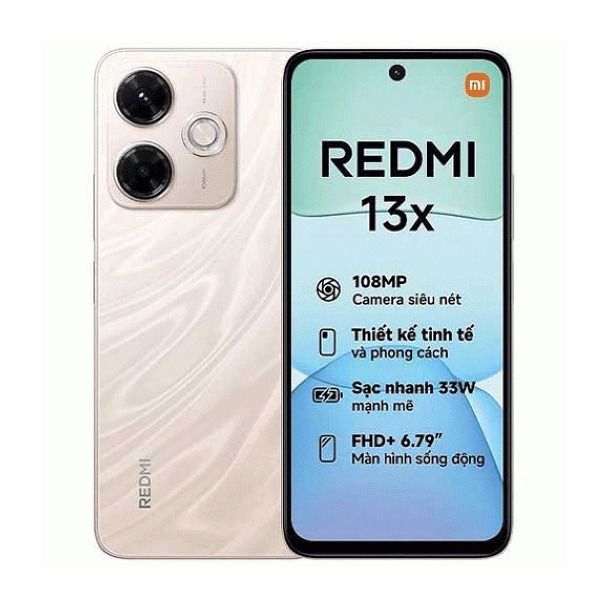 گوشی موبایل شیائومی مدل Redmi 13x ظرفیت 256 گیگابایت رم 8 گیگابایت-طلایی