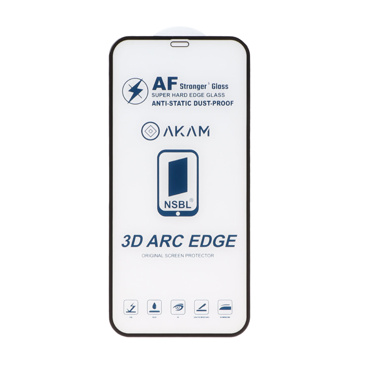 محافظ صفحه نمایش شیشه ای گوشی اپل iPhone 12 - 12 Pro آکام مدل Full Cover ESD