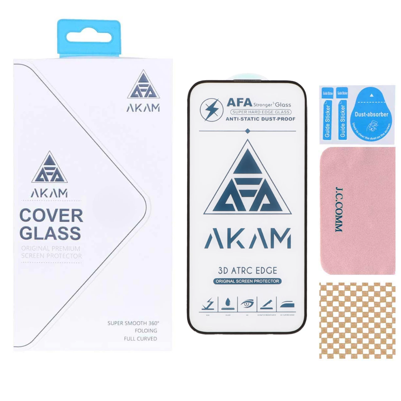 محافظ صفحه نمایش شیشه ای گوشی اپل iPhone 15 آکام مدل Full Cover ESD محافظ صفحه نمایش شیشه ای گوشی اپل iPhone 15 آکام مدل Full Cover ESD