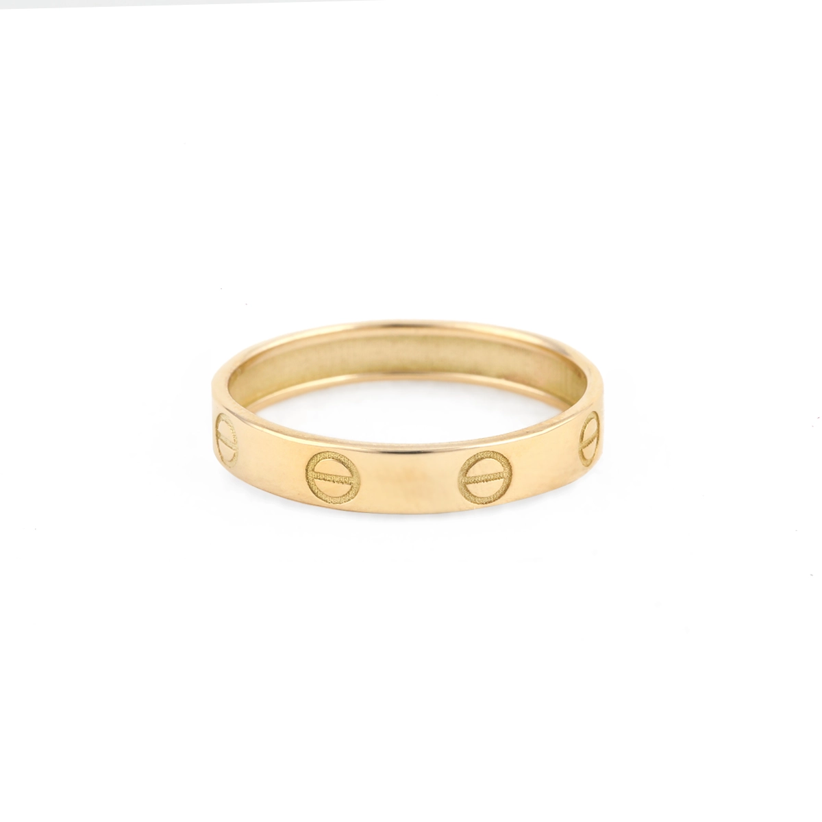 انگشتر طلای زنانه 18 عیار بان گالری مدل کارتیه لاو پهن