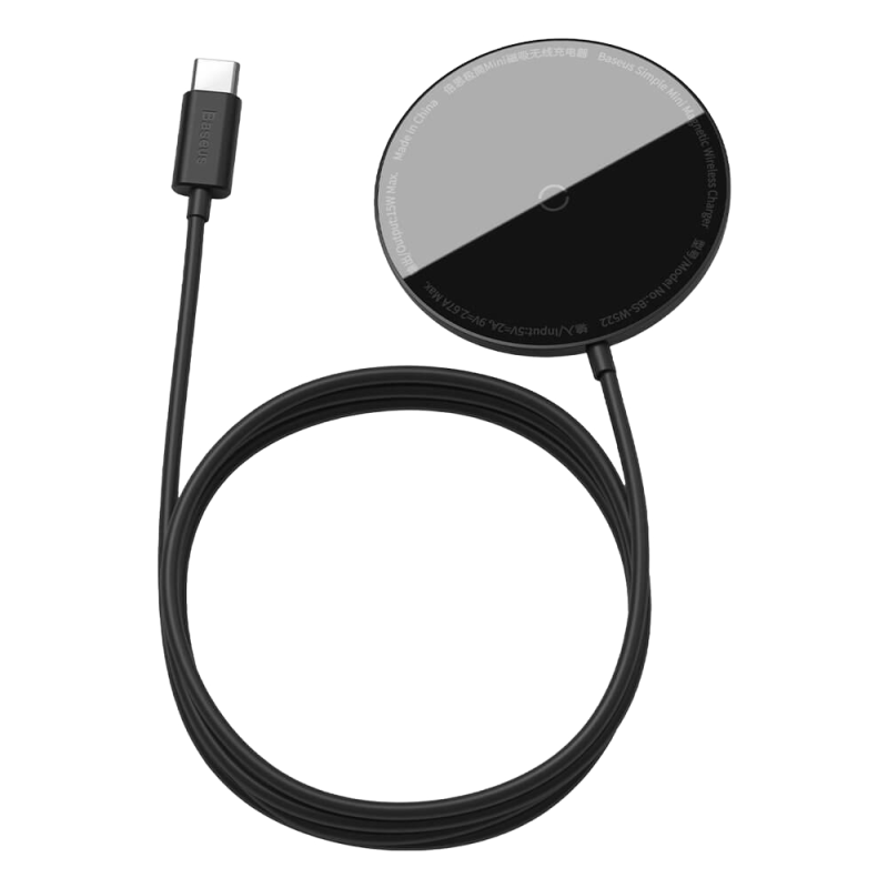 شارژر بی سیم باسئوس مدل Simple Mini Magnetic Wireless Charger WX01-JKF شارژر بی سیم باسئوس مدل Simple Mini Magnetic Wireless Charger WX01-JKF