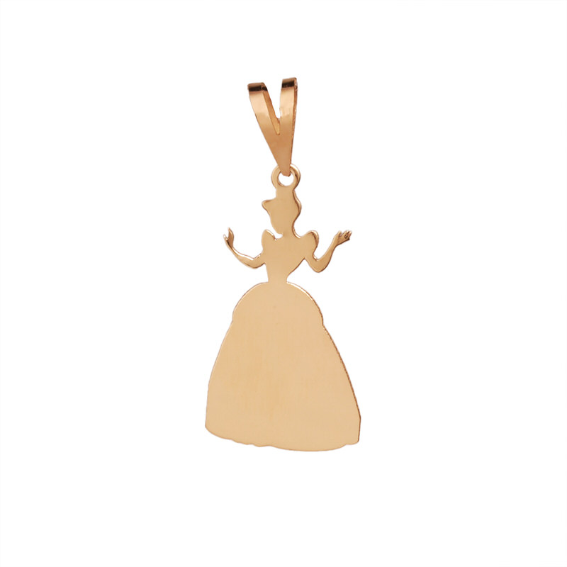 پلاک طلا 18 عیار طرح سیندرلا