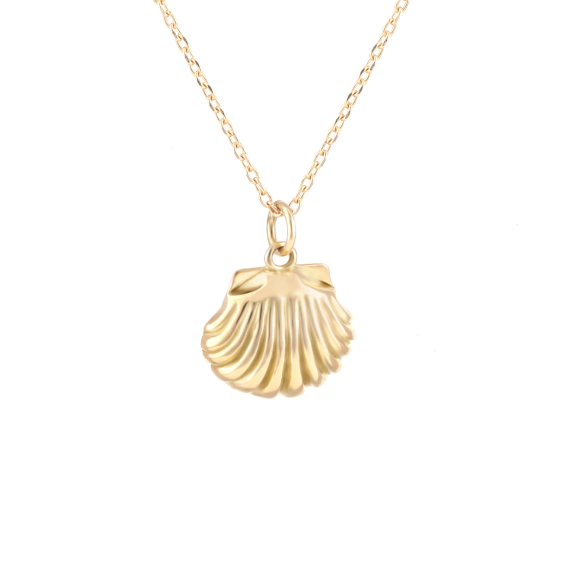 گردنبند طلای زنانه 18 عیار بان گالری مدل صدف-2.15 گردنبند طلای زنانه 18 عیار بان گالری مدل صدف-2.15
