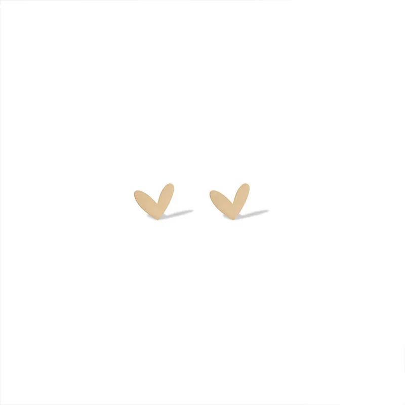 گوشواره طلا 18 عیار زنانه قو طلایی طرح قلب مینیمال گوشواره طلا 18 عیار زنانه قو طلایی طرح قلب مینیمال