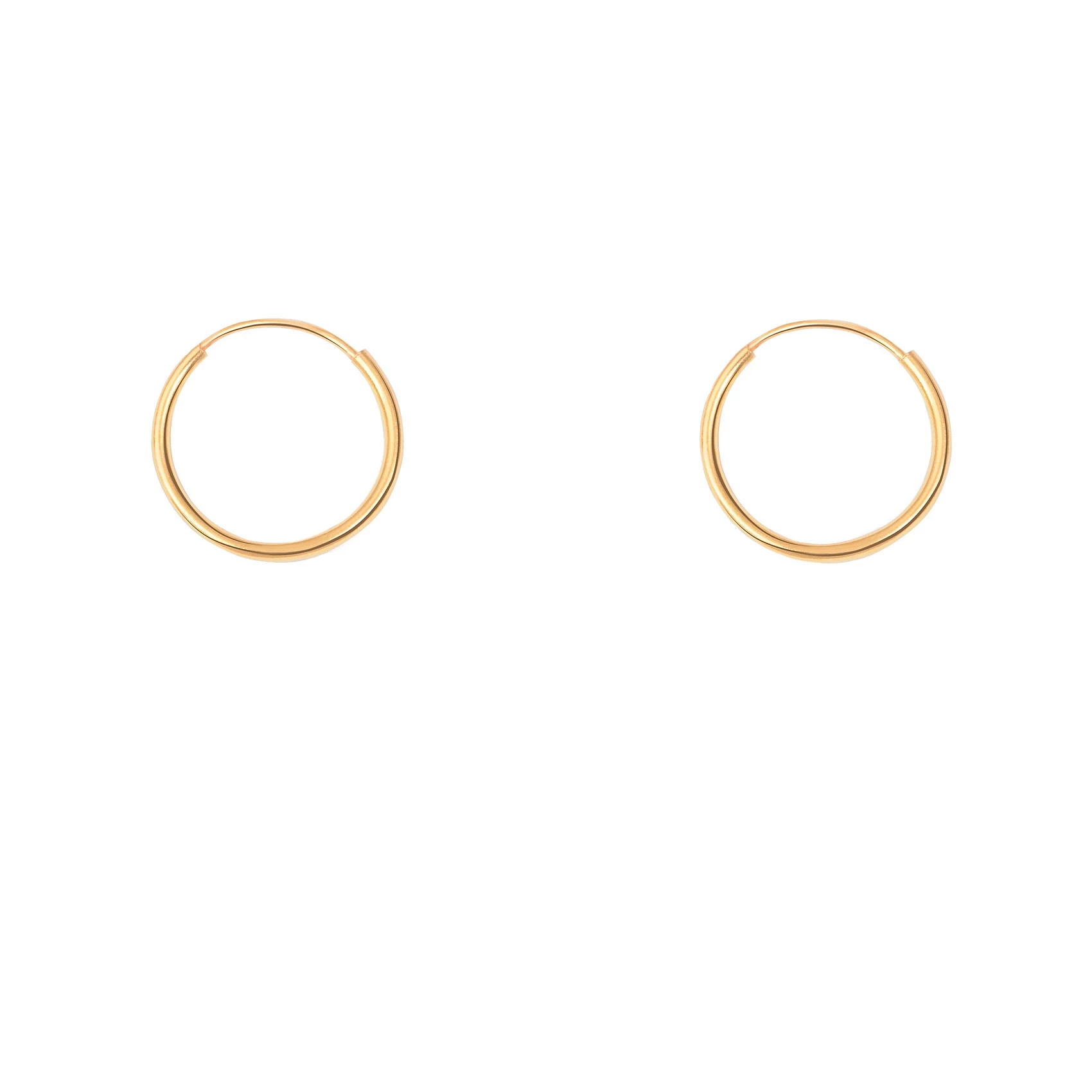 گوشواره طلا 18 عیار زنانه قو طلایی طرح حلقه ای کوچک-0.33