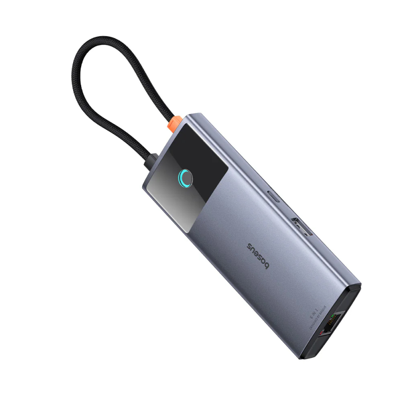 هاب USB-C باسئوس 6 پورت مدل Metal Gleam Series 2