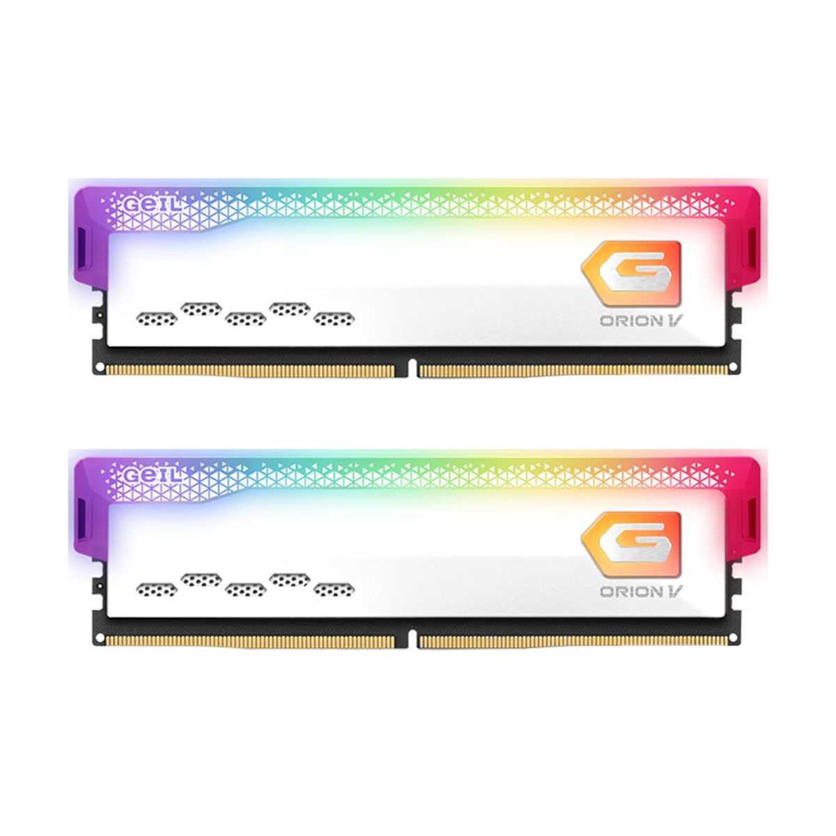 رم کامپیوتر DDR5 دوکاناله 6000 مگاهرتز CL38 گیل مدل ORION V WHITE ظرفیت 32 گیگابایت رم کامپیوتر DDR5 دوکاناله 6000 مگاهرتز CL38 گیل مدل ORION V WHITE ظرفیت 32 گیگابایت