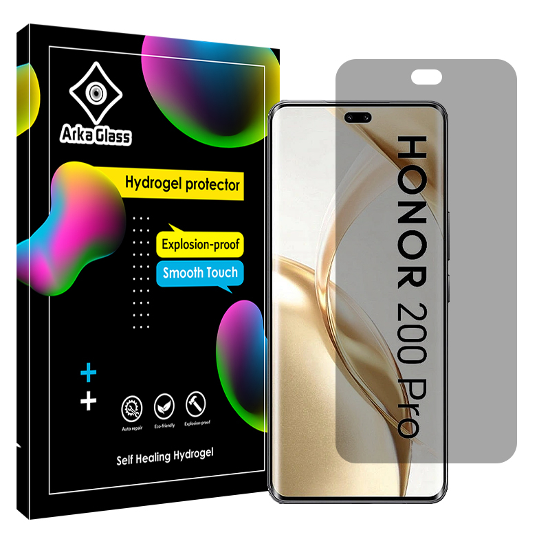 محافظ صفحه نمایش حریم شخصی آرکا گلس مدل Tough مناسب برای گوشی موبایل آنر 200 Pro