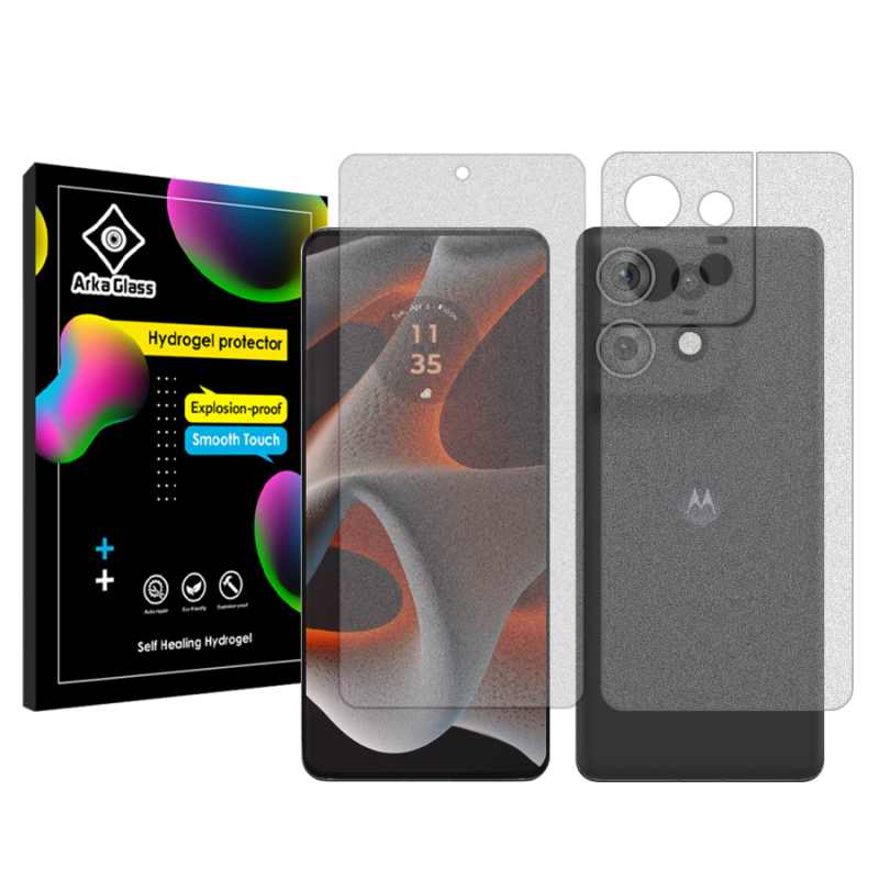 محافظ صفحه نمایش مات آرکا گلس مدل Tough مناسب برای گوشی موبایل موتورولا Edge 50 Pro به همراه محافظ پشت گوشی محافظ صفحه نمایش مات آرکا گلس مدل Tough مناسب برای گوشی موبایل موتورولا Edge 50 Pro به همراه محافظ پشت گوشی