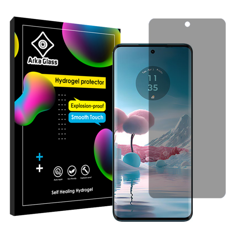 محافظ صفحه نمایش حریم شخصی آرکا گلس مدل Tough مناسب برای گوشی موبایل موتورولا Edge 40 Neo