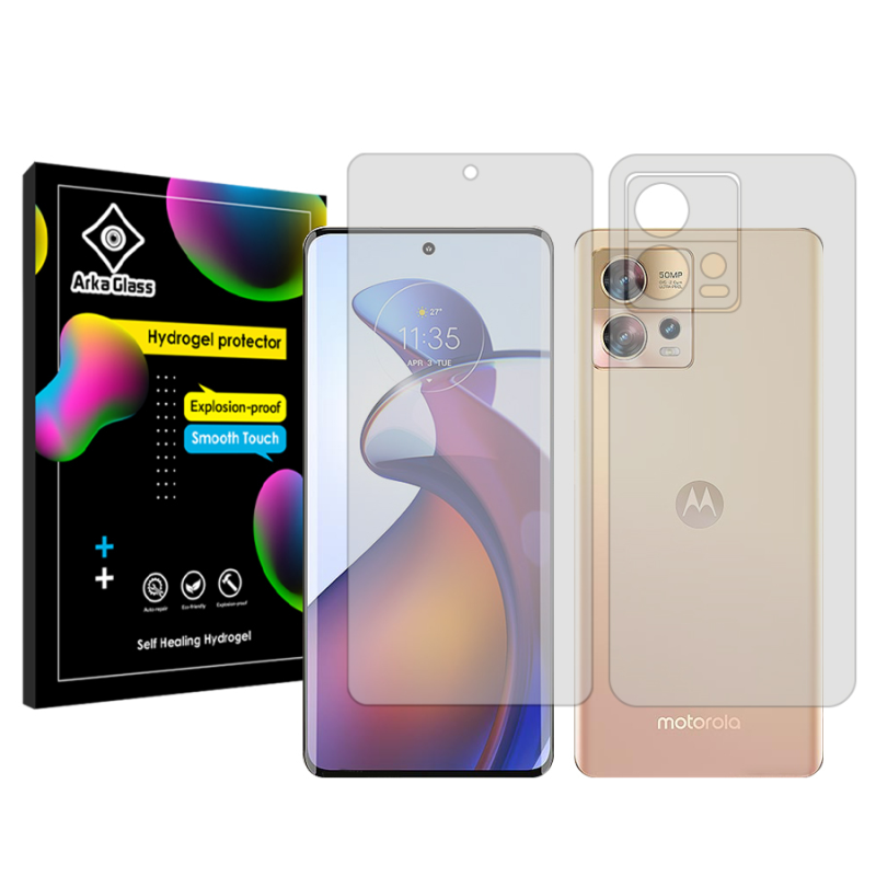 محافظ صفحه نمایش شفاف آرکا گلس مدل Tough مناسب برای گوشی موبایل موتورولا Edge 30 Fusion به همراه محافظ پشت گوشی محافظ صفحه نمایش شفاف آرکا گلس مدل Tough مناسب برای گوشی موبایل موتورولا Edge 30 Fusion به همراه محافظ پشت گوشی