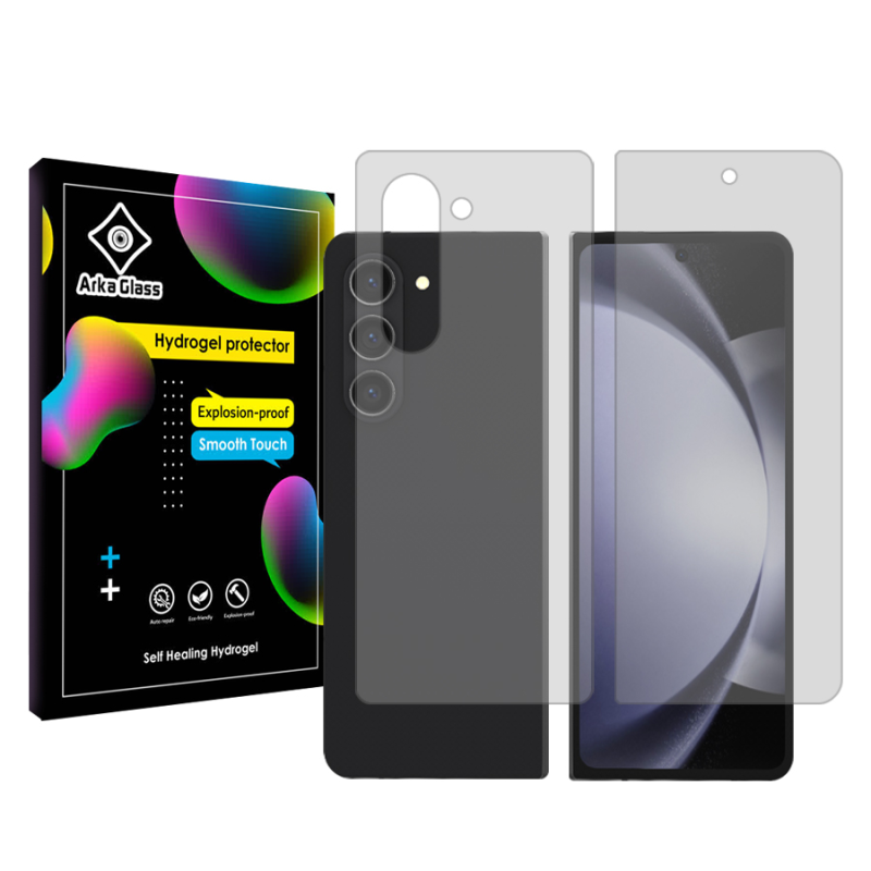 محافظ صفحه نمایش شفاف آرکا گلس مدل Tough مناسب برای گوشی موبایل سامسونگ Galaxy Z Fold5 به همراه محافظ پشت گوشی محافظ صفحه نمایش شفاف آرکا گلس مدل Tough مناسب برای گوشی موبایل سامسونگ Galaxy Z Fold5 به همراه محافظ پشت گوشی