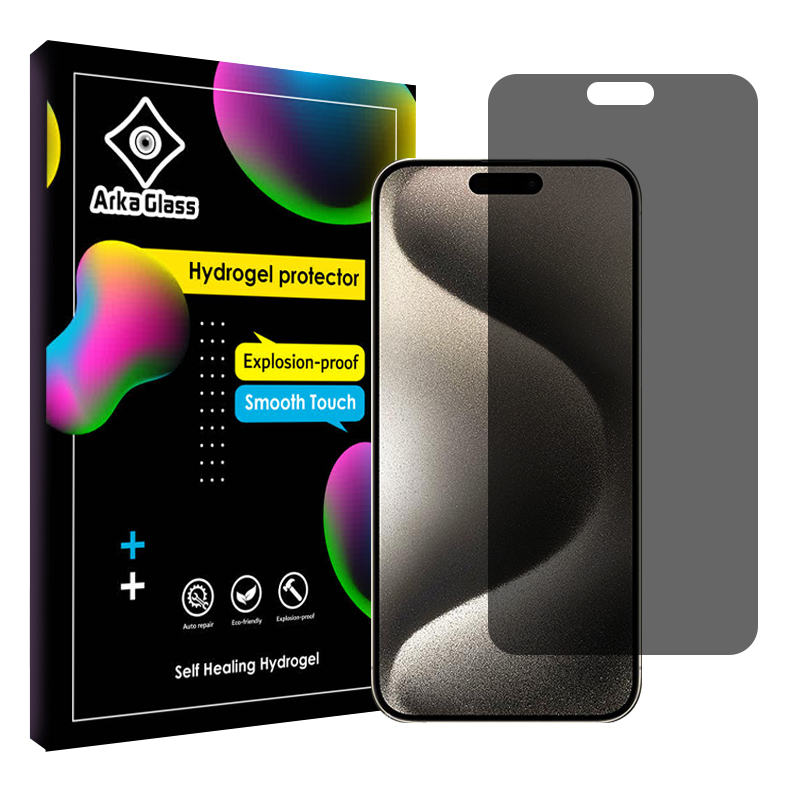 محافظ صفحه نمایش  حریم شخصی آرکا گلس مدل Tough مناسب برای گوشی موبایل اپل iPhone 15 Pro Max