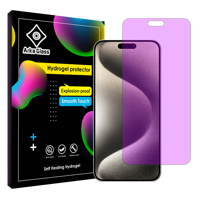 محافظ صفحه نمایش ضد اشعه بنفش آرکا گلس مدل Tough مناسب برای گوشی موبایل اپل iPhone 15 Pro Max